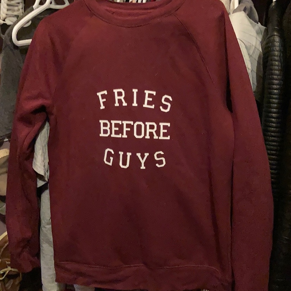 Brunette the label fries before guys